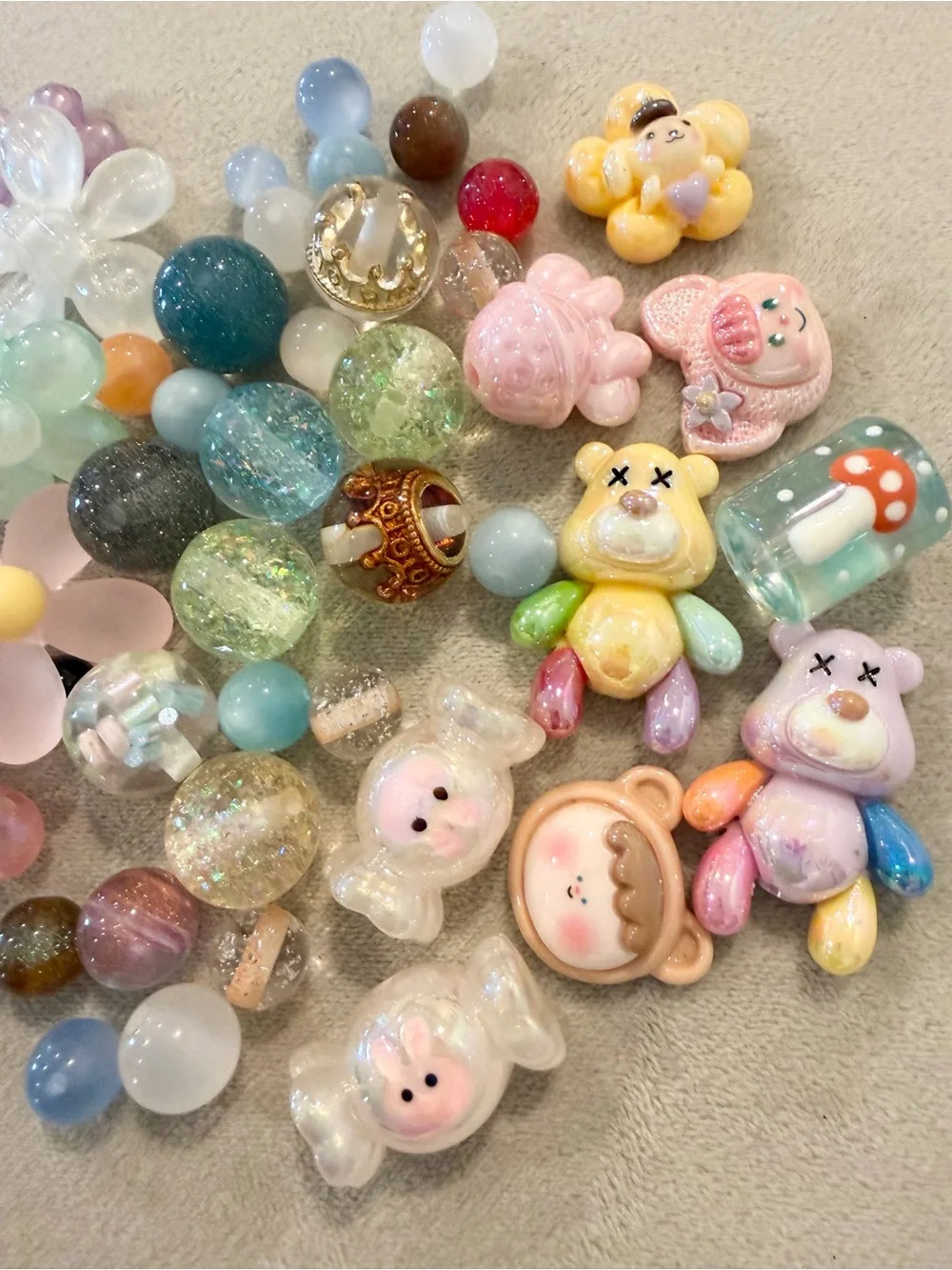 Lot #4 DYI Cute Beads Accessory Mix - Bag Charms Phone Charms DYI